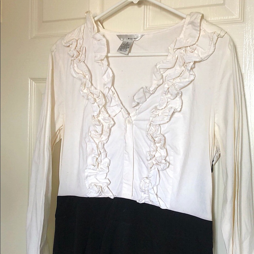 WD.NY Ruffled shirt dress